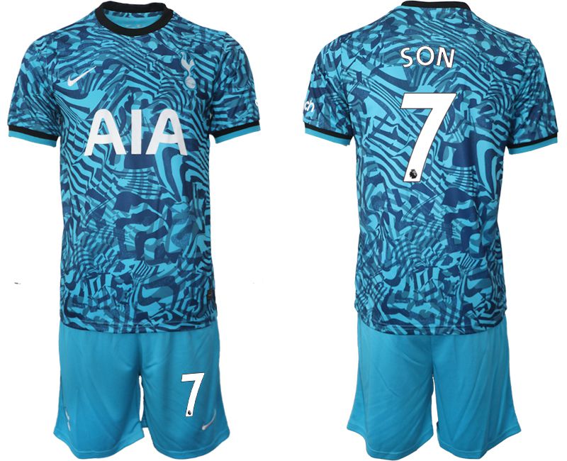 Men 2022-2023 Club Tottenham Hotspur away blue #7 Soccer Jersey